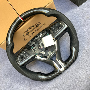 Customied For Maserati Ghibli / GT /Quattroporte/ Levante Steering wheel with Carbon fiber