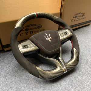 Customied For Maserati Ghibli / GT /Quattroporte/ Levante Steering wheel with Carbon fiber