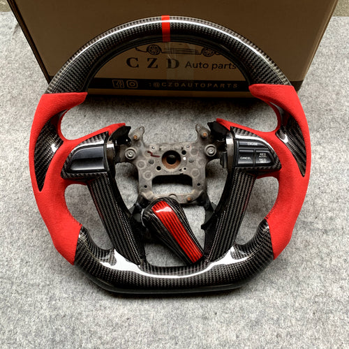 CZD-Honda 8th gen Accord 2008/2009/2010/2011/2012 carbon fiber steering wheel