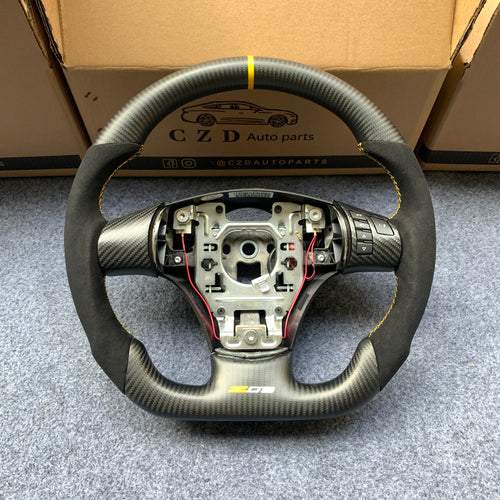 CZD  Chevrolet Corvette C6 2006/2007/2008/2009/2010/2011 matte carbon fiber steering wheel with Alcantara