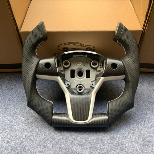 CZD Tesla model 3/model Y carbon fiber steering wheel with F1 design
