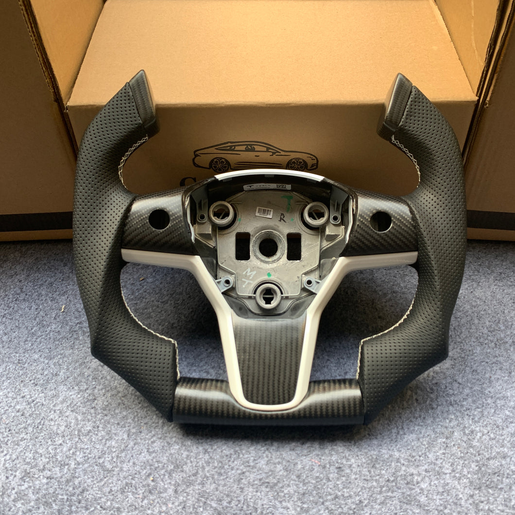 CZD Tesla model 3/model Y carbon fiber steering wheel