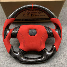 Load image into Gallery viewer, For 2003-2007 7gen Accord in Sexy Red Leather and Carbon grips steering wheel design