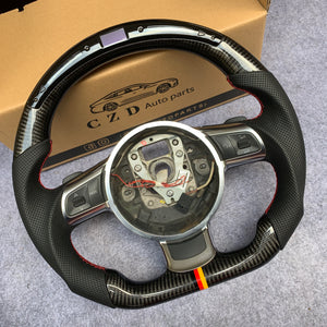 CZD Audi TT RS 8J 2009/2010/2011/2012/2013/2014 carbon fiber steering wheel with LED