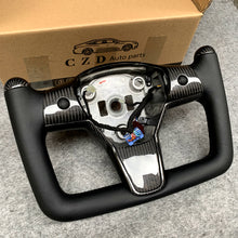 Load image into Gallery viewer, Tesla model 3 model Y Yoke  steering wheel design from CZD Auto parts