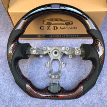 Load image into Gallery viewer, CZD Nissan Juke 2011-2017 golden wire carbon fiber steering wheel with logo