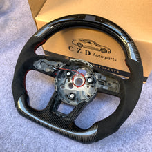 Load image into Gallery viewer, CZD Audi B9 A4 Avant steering wheel carbon fiber with LED