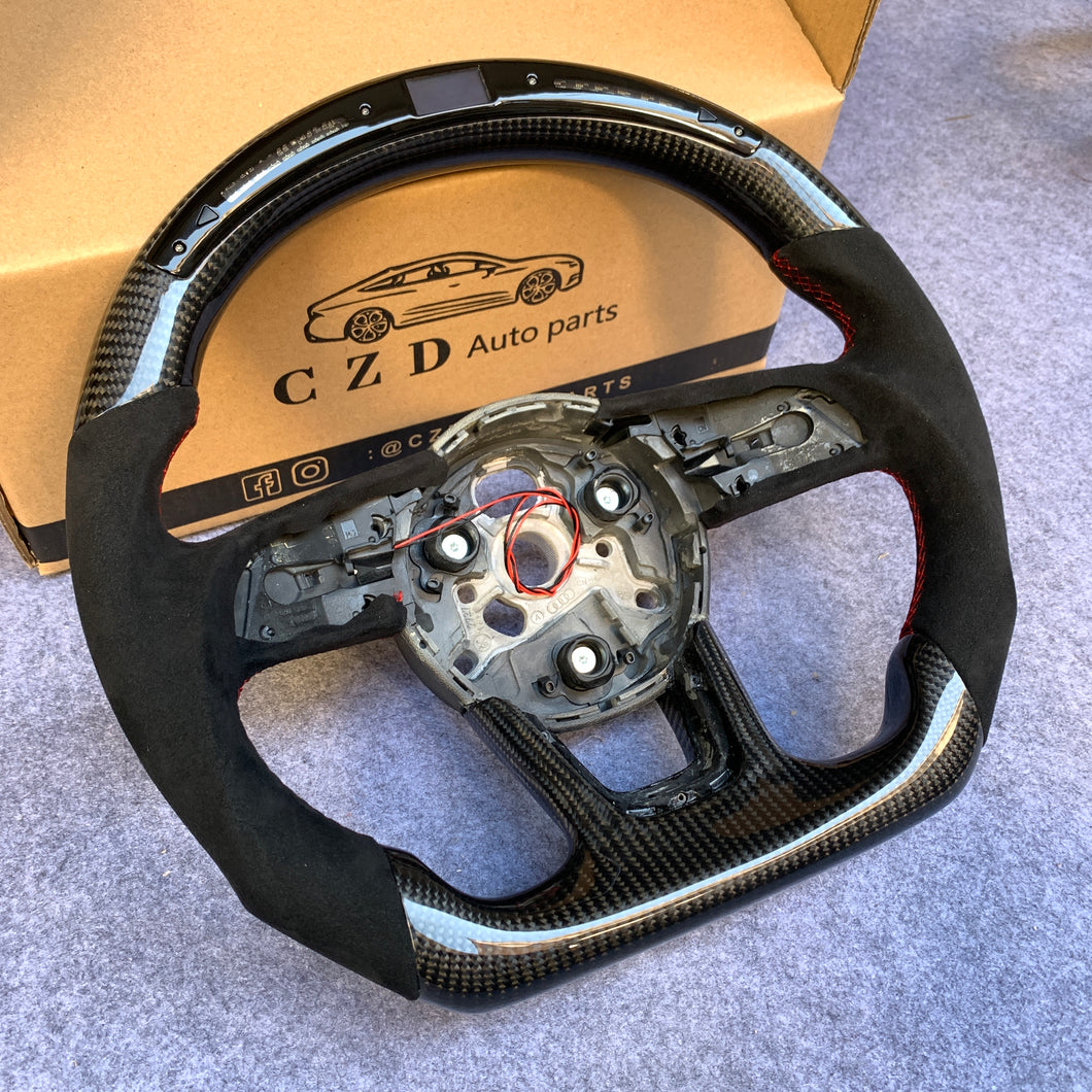 CZD-2017+Audi B9 A3/A4/A5/RS3/RS4/RS5/S3/S4/S5 carbon fiber steering wheel