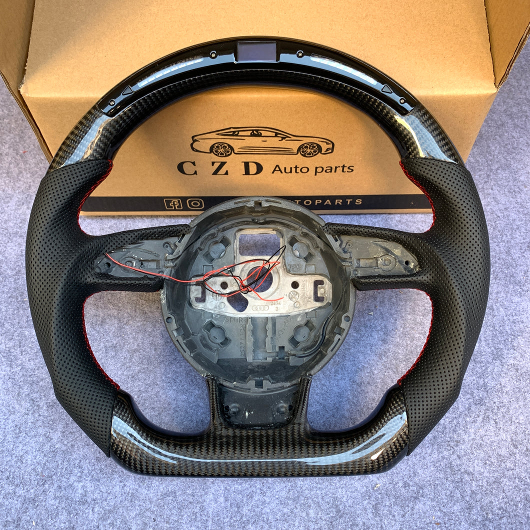 CZD-2008/2009/2010/2011/2012/2013/2014/2015 Audi B8 A4/A5/S4/S5/RS5/SQ5/Q5 carbon fiber steering wheel