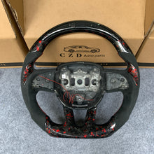 Load image into Gallery viewer, CZD Dodge Challenger/Charger/SRT/ R/T 2015-2021 red flake forged carbon fiber steering wheel