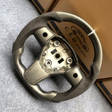 Load image into Gallery viewer, CZD Tesla model 3/model Y carbon fiber steering wheel with Alcantara