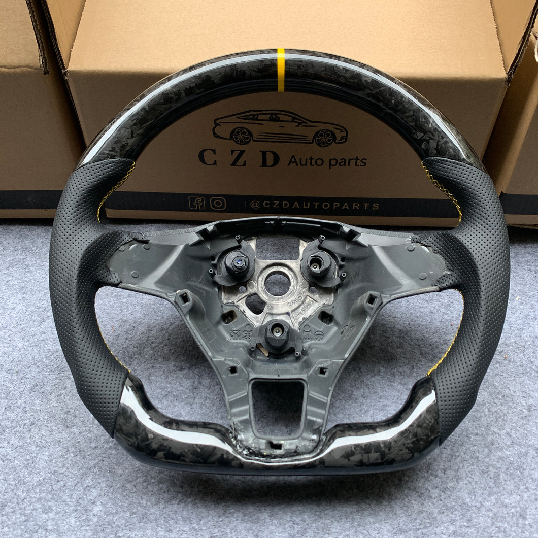 CZD Volkswagen Golf Jetta carbon fiber steering wheel with forged carbon fiber