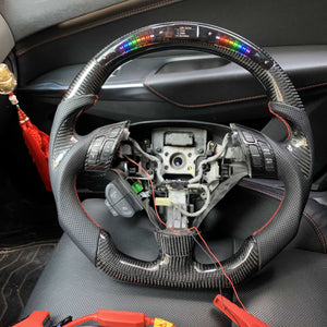 For Awsome Acura 1gen TSX Steering wheel with Real carbon fiber and JP LED