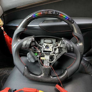 For Awsome Acura 1gen TSX Steering wheel with Real carbon fiber and JP LED