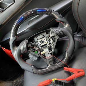 For Awsome Acura 1gen TSX Steering wheel with Real carbon fiber and JP LED