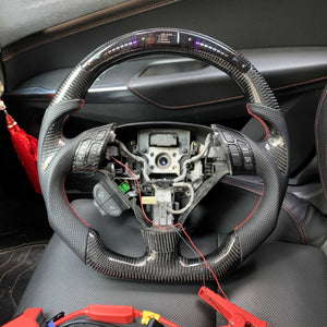 For Awsome Acura 1gen TSX Steering wheel with Real carbon fiber and JP LED