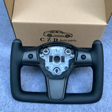 Load image into Gallery viewer, CZD Tesla model 3/model Y/Yoke carbon fiber steering wheel