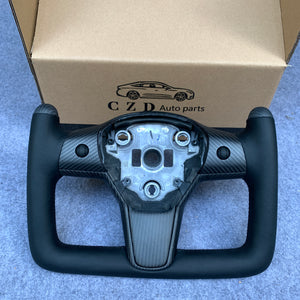 CZD Tesla model 3/model Y/Yoke carbon fiber steering wheel