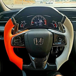 Auto Interior Technic Alcantara steering wheel wrap installed  2016+ Honda  Civic Forum (10th Gen) - Type R Forum, Si Forum 