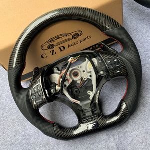 CZD Lexus IS250 IS350 Carbon fiber steering wheel with Blue Sports Badge