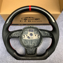 Load image into Gallery viewer, CZD  Audi S4 B8 steering wheel with carbon finer