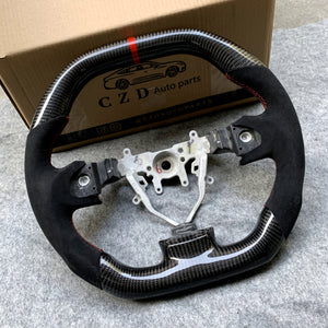 For 2008-2014 Subaru STI/WRX Carbon Fiber Steering Wheel