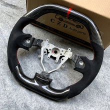 Load image into Gallery viewer, For 2008-2014 SubaruWRX STI  carbon fiber steering wheel Flat top Flat buttom design