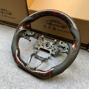 CZD Honda accord 2018/2019/2020/2021 red flake forged carbon fiber steering wheel core