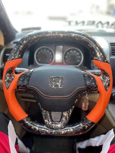 CZD 2007-2011 Honda CR-V Gold flake forged carbon fiber steering wheel