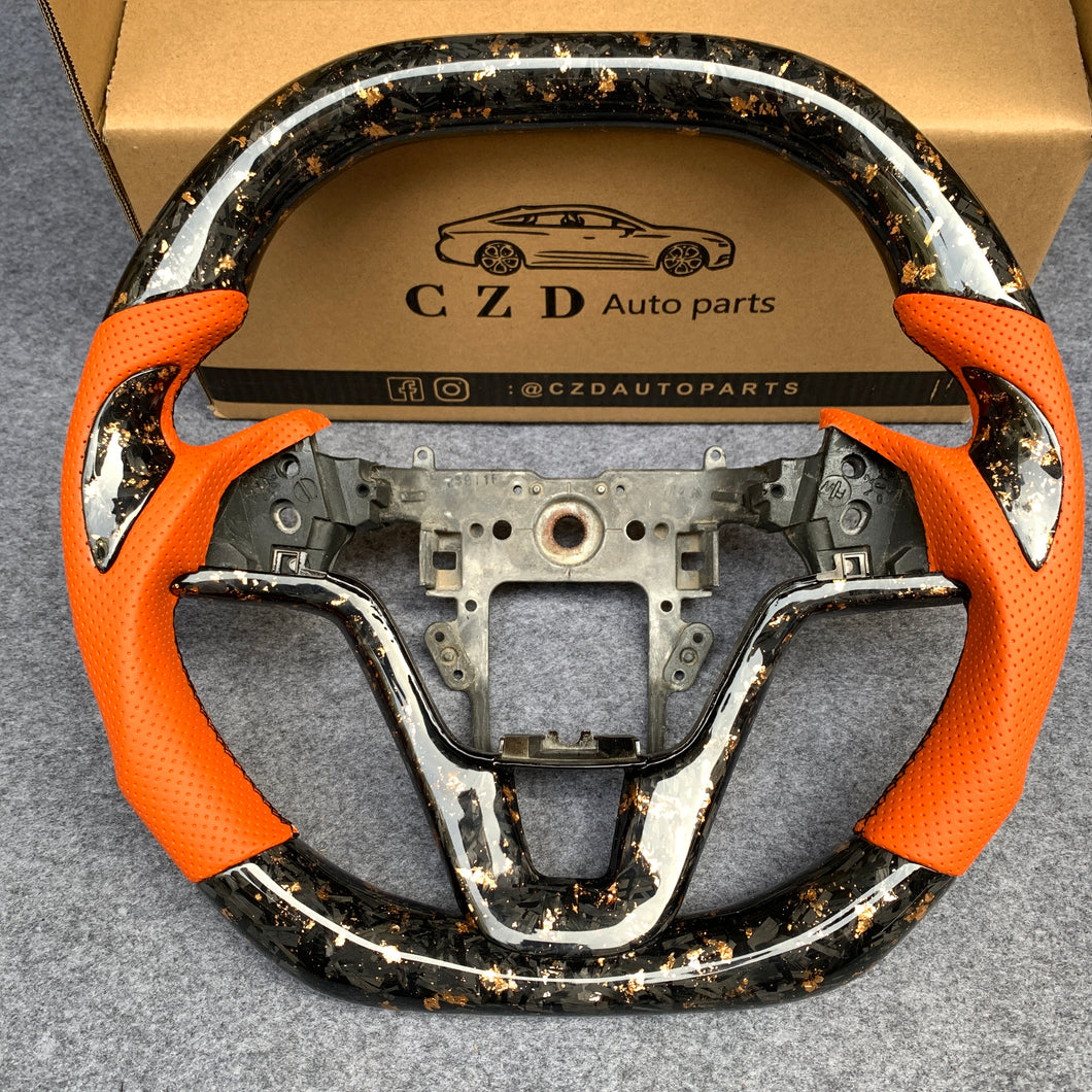 CZD 2007-2011 Honda CR-V Gold flake forged carbon fiber steering wheel