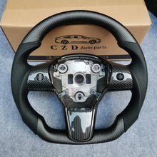 Load image into Gallery viewer, CZD Tesla model 3/model Y carbon fiber steering wheel