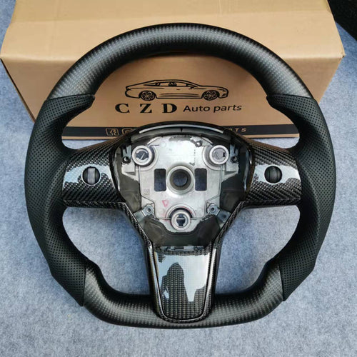 CZD Tesla model 3/model Y carbon fiber steering wheel