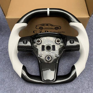 CZD Tesla model 3/model Y with real carbon fiber steering wheel