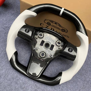 CZD Tesla model 3/model Y with real carbon fiber steering wheel