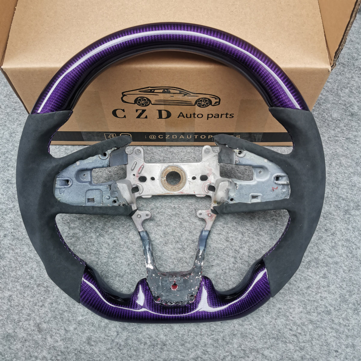 Type r /10th gen Civic/ FK8 steering wheel with Purple carbon fiber-CZ ...