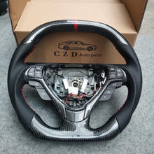 Load image into Gallery viewer, For Acura ZDX TL carbon fiber steering wheel Flat Top Flat Buttom design