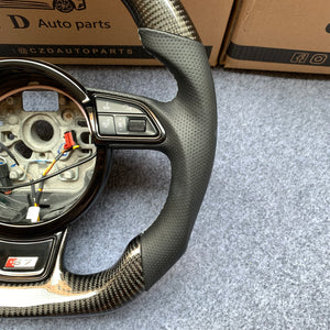 CZD-2008/2009/2010/2011/2012/2013/2014/2015 Audi B8 A4/A5/S4/S5/RS5/SQ5/Q5 carbon fiber steering wheel