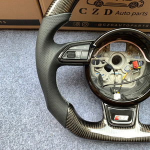 CZD-2008/2009/2010/2011/2012/2013/2014/2015 Audi B8 A4/A5/S4/S5/RS5/SQ5/Q5 carbon fiber steering wheel