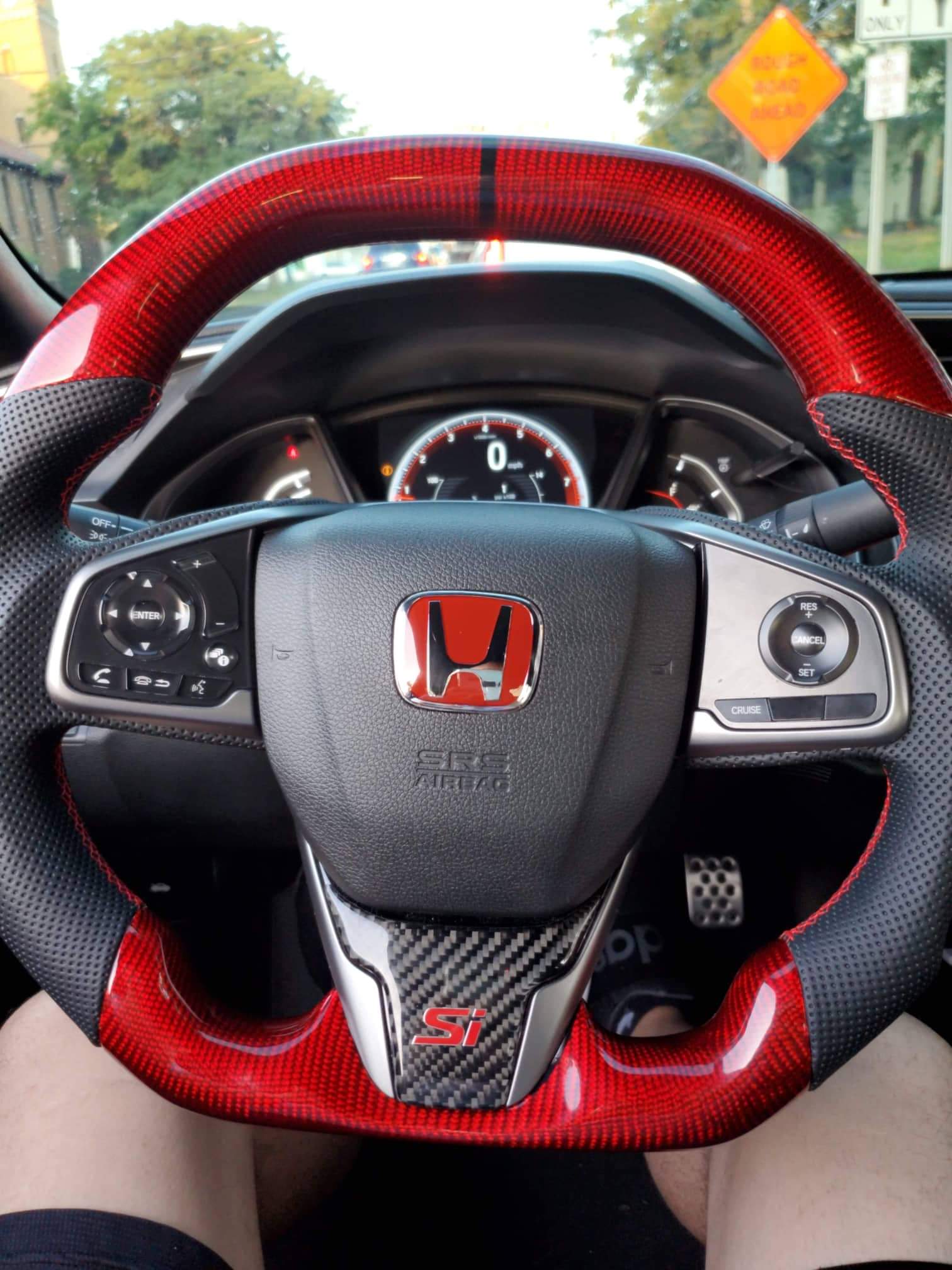 CZD FK8 10th gen Civic steering wheel with carbon fiber CZD